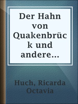 cover image of Der Hahn von Quakenbrück und andere Novellen